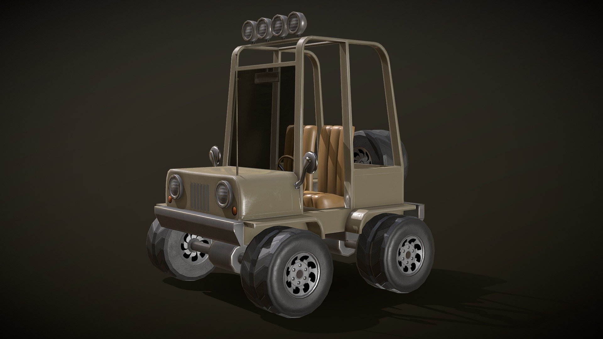 Jeep cartoon 3d model