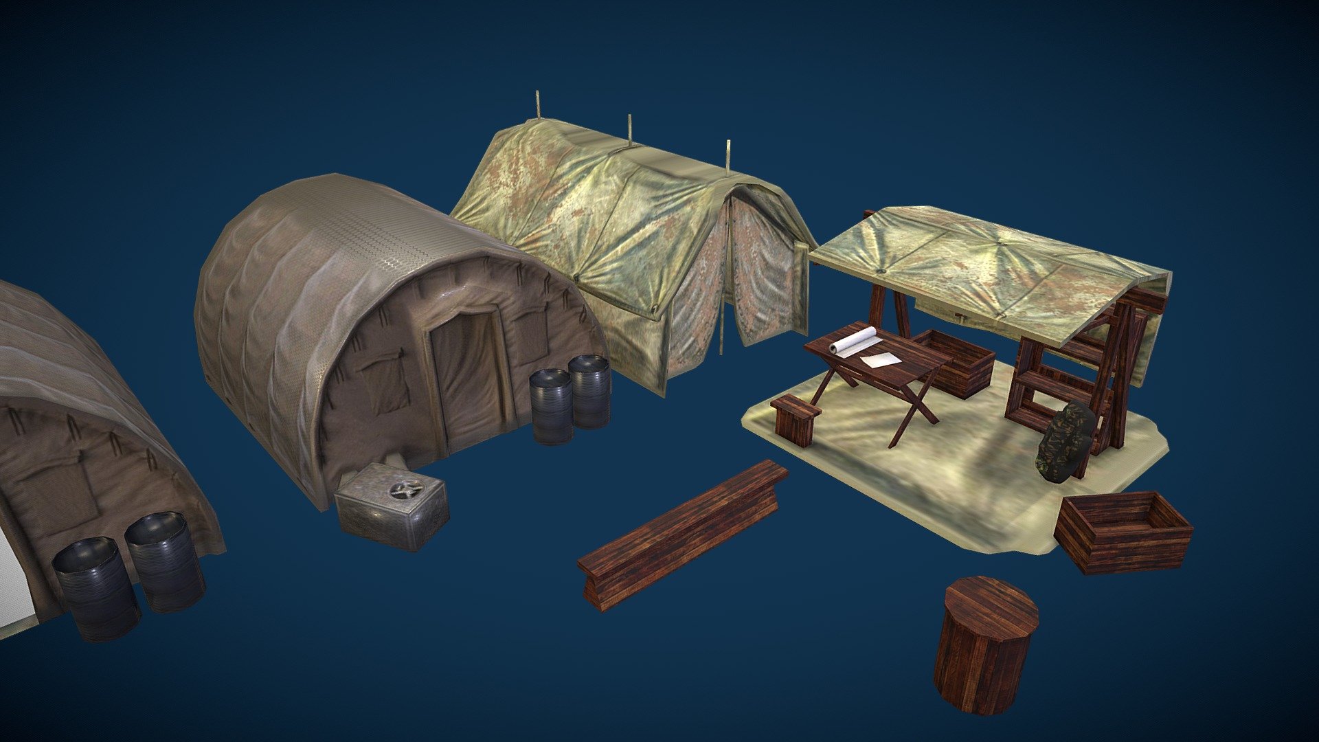 Camping-Pack 3d model