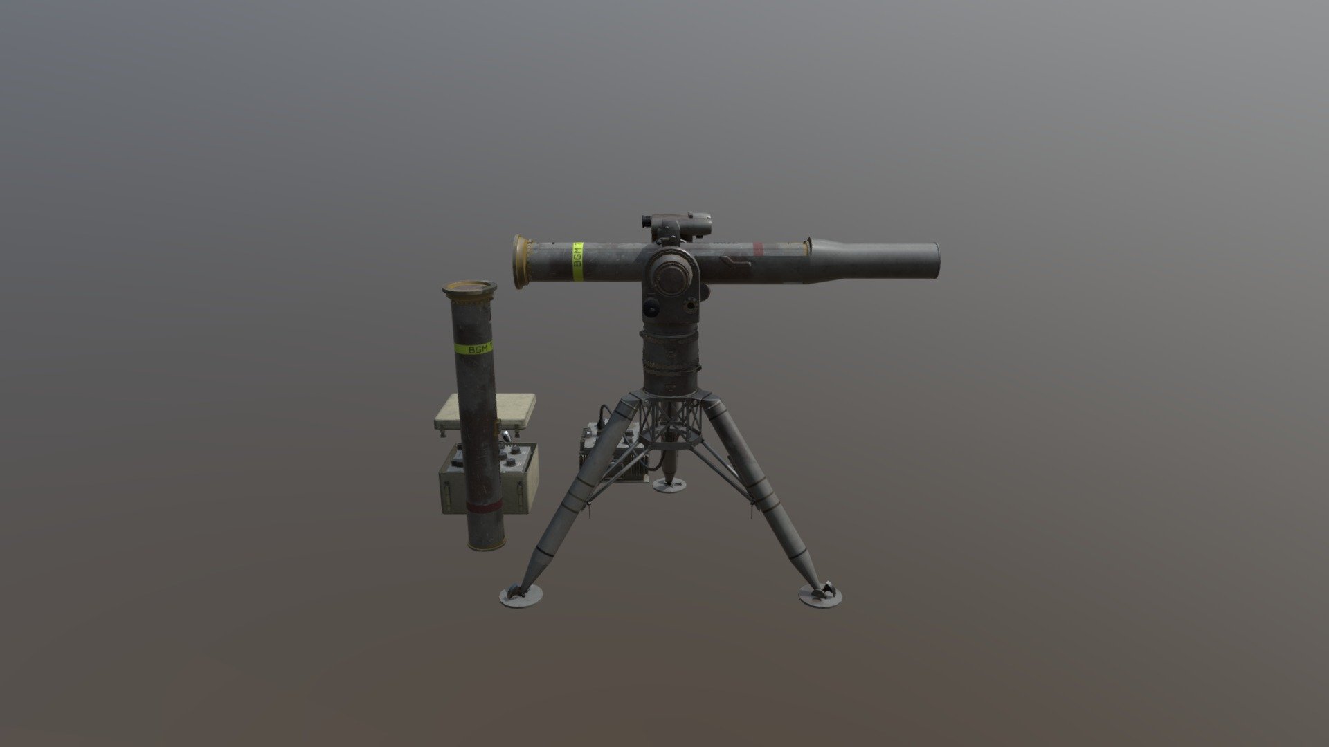 Tow Missile Launcher with RCF 3d model