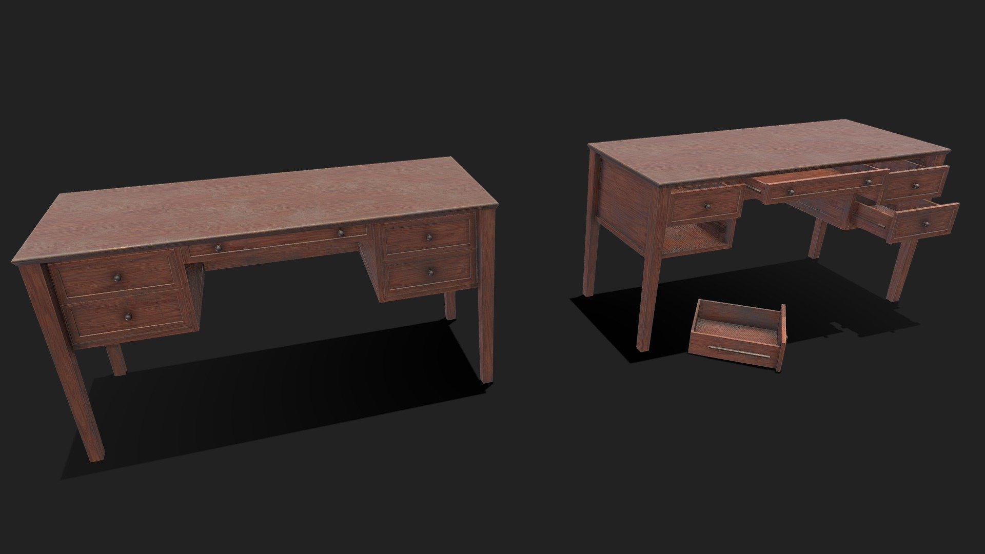 Old Desk 3d model