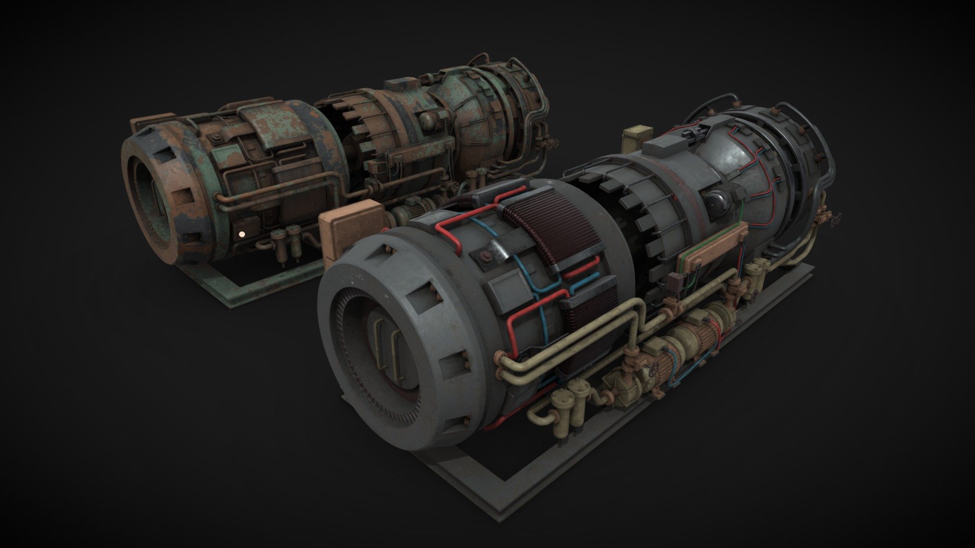 Industrial machinery device 3d model