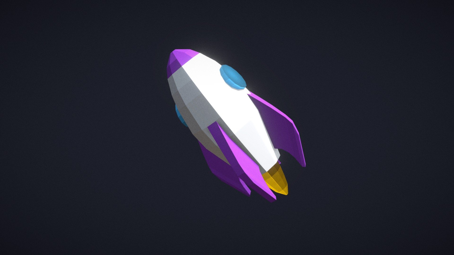 Low Poly Rocket 3d model