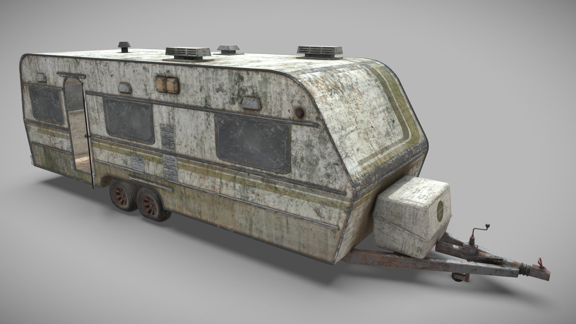 Abandoned Caravan 3d model