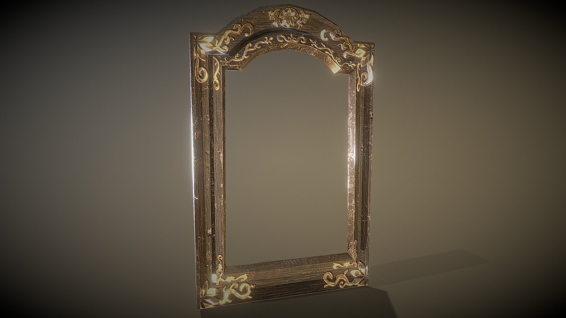 Ornate Victorian Antique Mirror 3d model