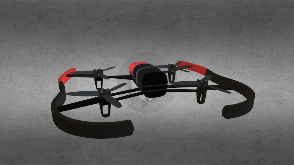 Parrot Bebop Quadcopter Drone 3d model