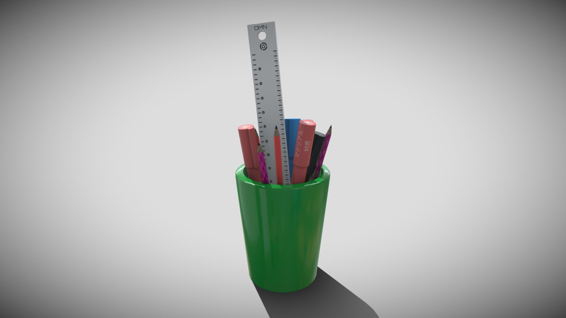 Marker Mug Green 3d model