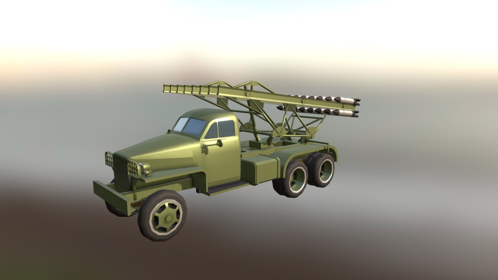 Studebaker BM-13 Katyusha 3d model