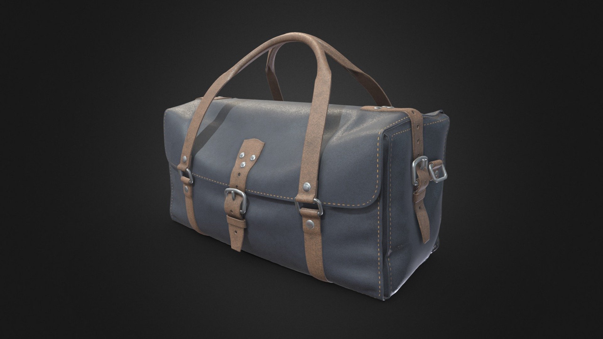 Leather Bag v2 (PBR Material) 3d model