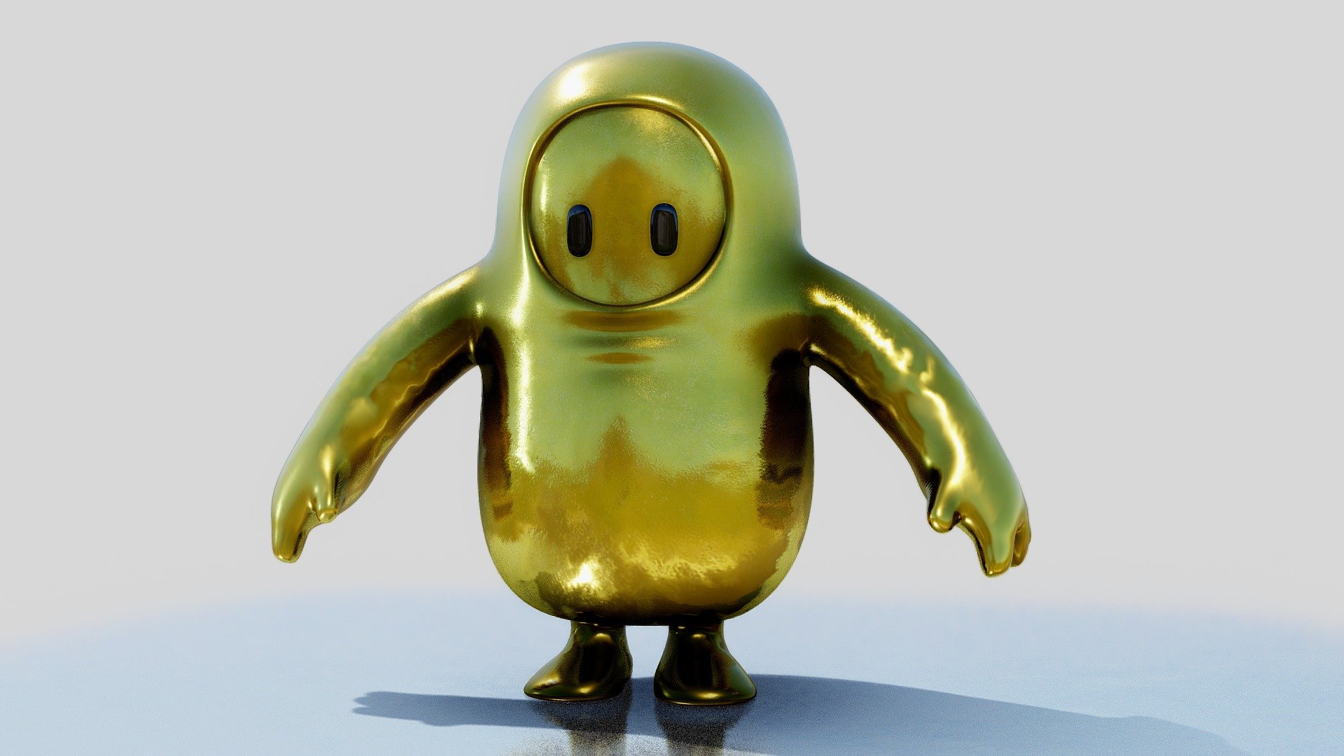 Gold-Fall Guy 3d model