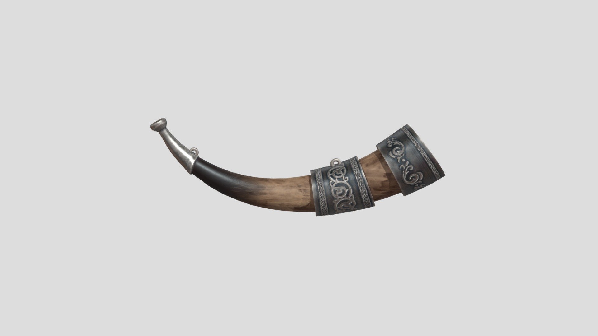 Stylized Viking Arabian style Horn Game Ready 3d model