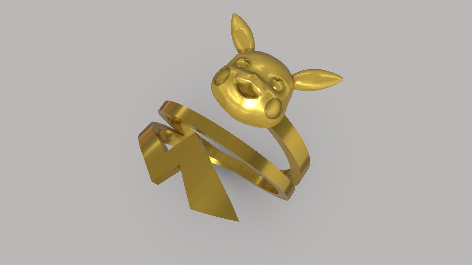 anillo pikachu 3d model