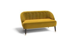 Margot 2 Seater Sofa, Antique Gold Velvet