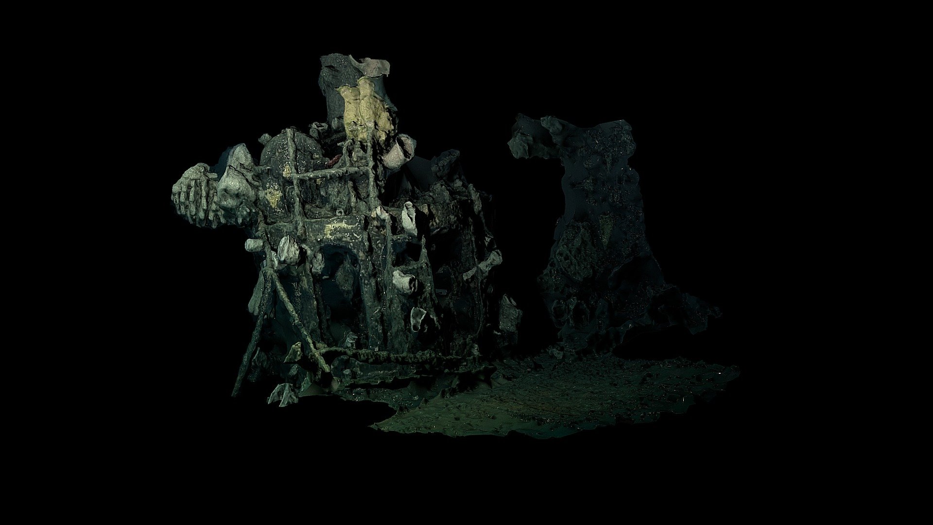 Low Poly Deep Sea Shipwreck #1 3d model