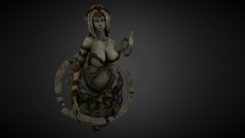 Revelation Boobed Statue 3d model