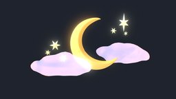 Stylized Cartoon Moon