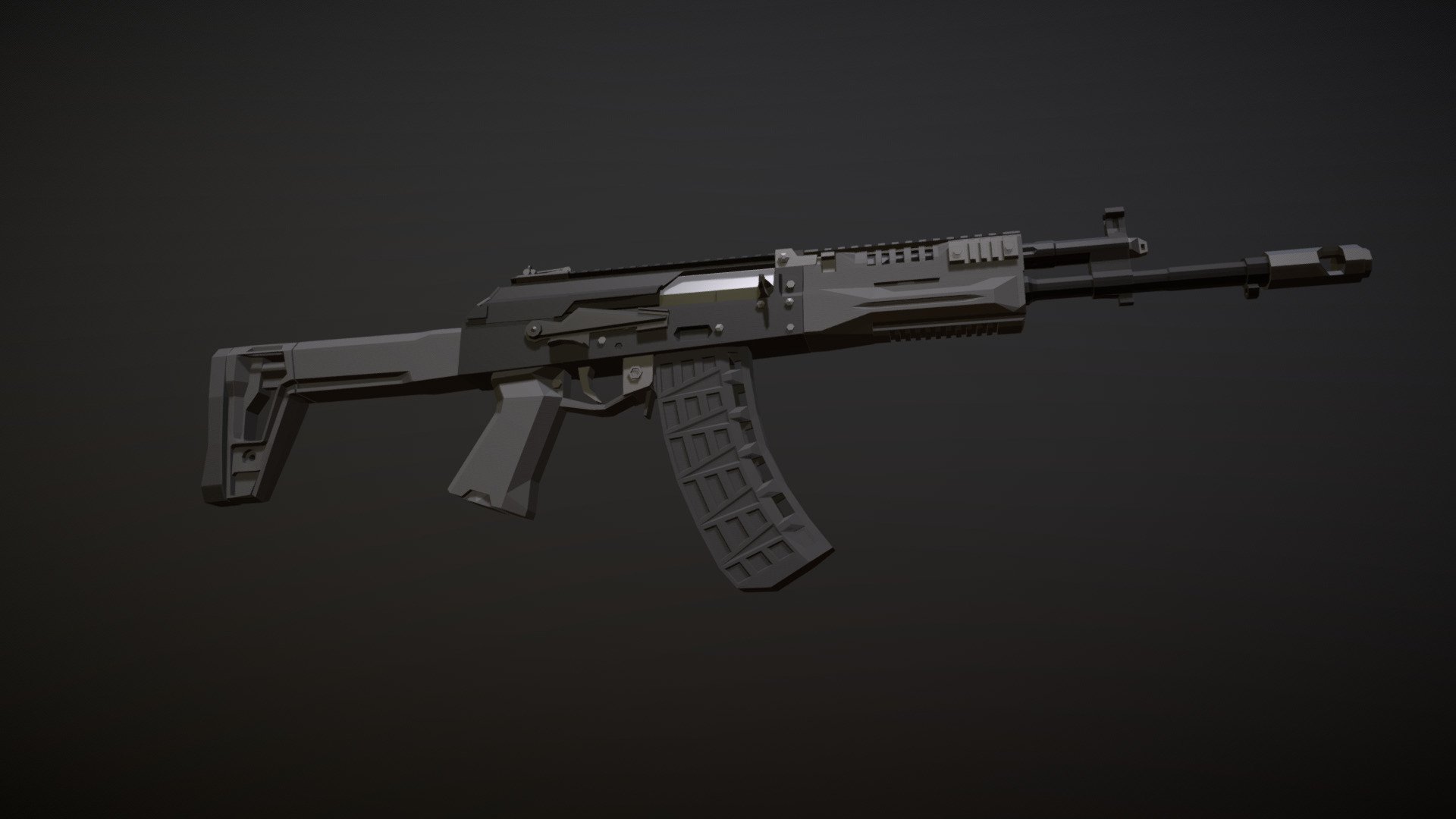 Low-Poly AK12 (outdated) 3d model