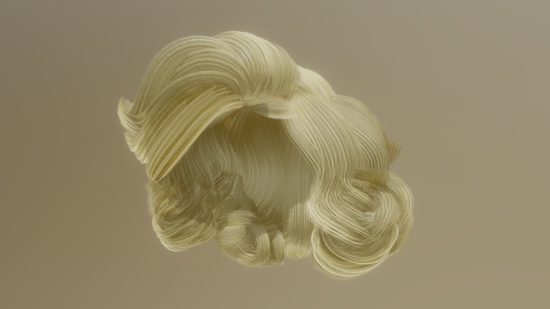 Marilyn Monroe Hair 3d model