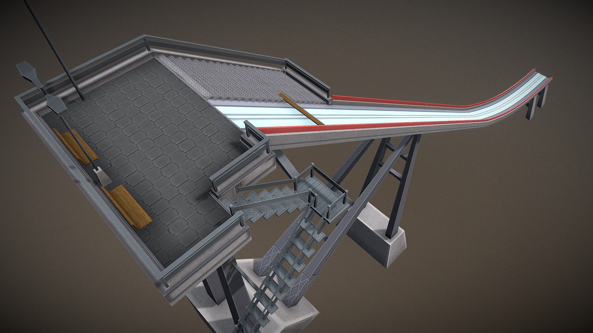 Ski Jump 3d model