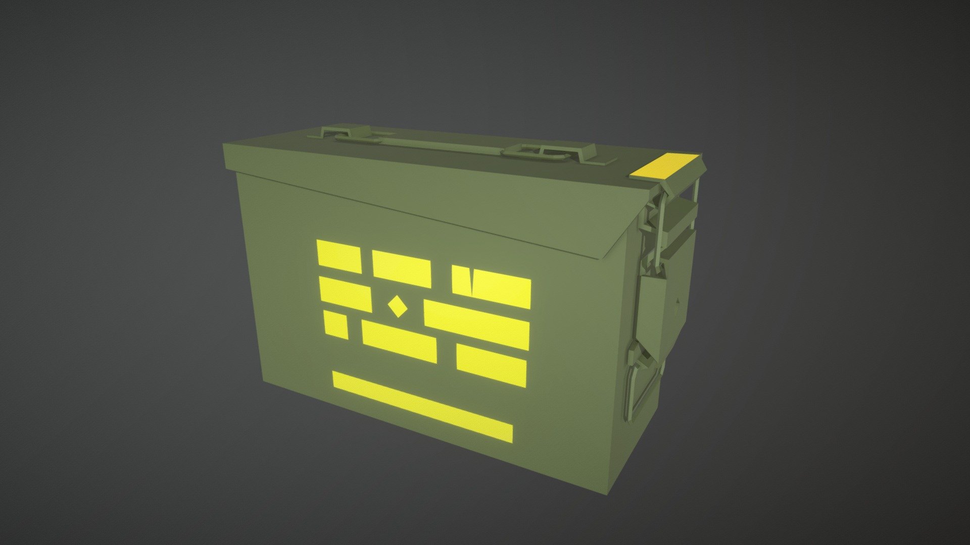 Low-Poly Ammo Can 3d model