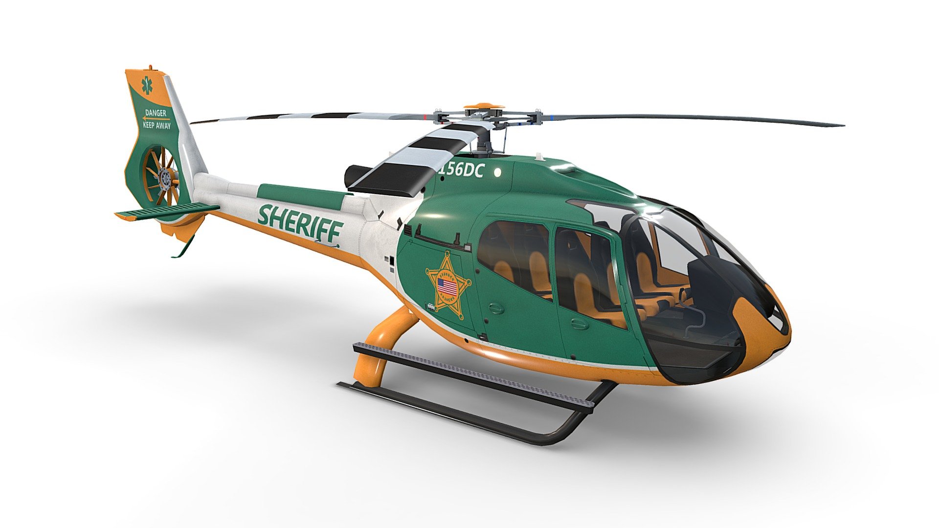 Sheriff Helicopter Airbus H130 Livery 5 3d model