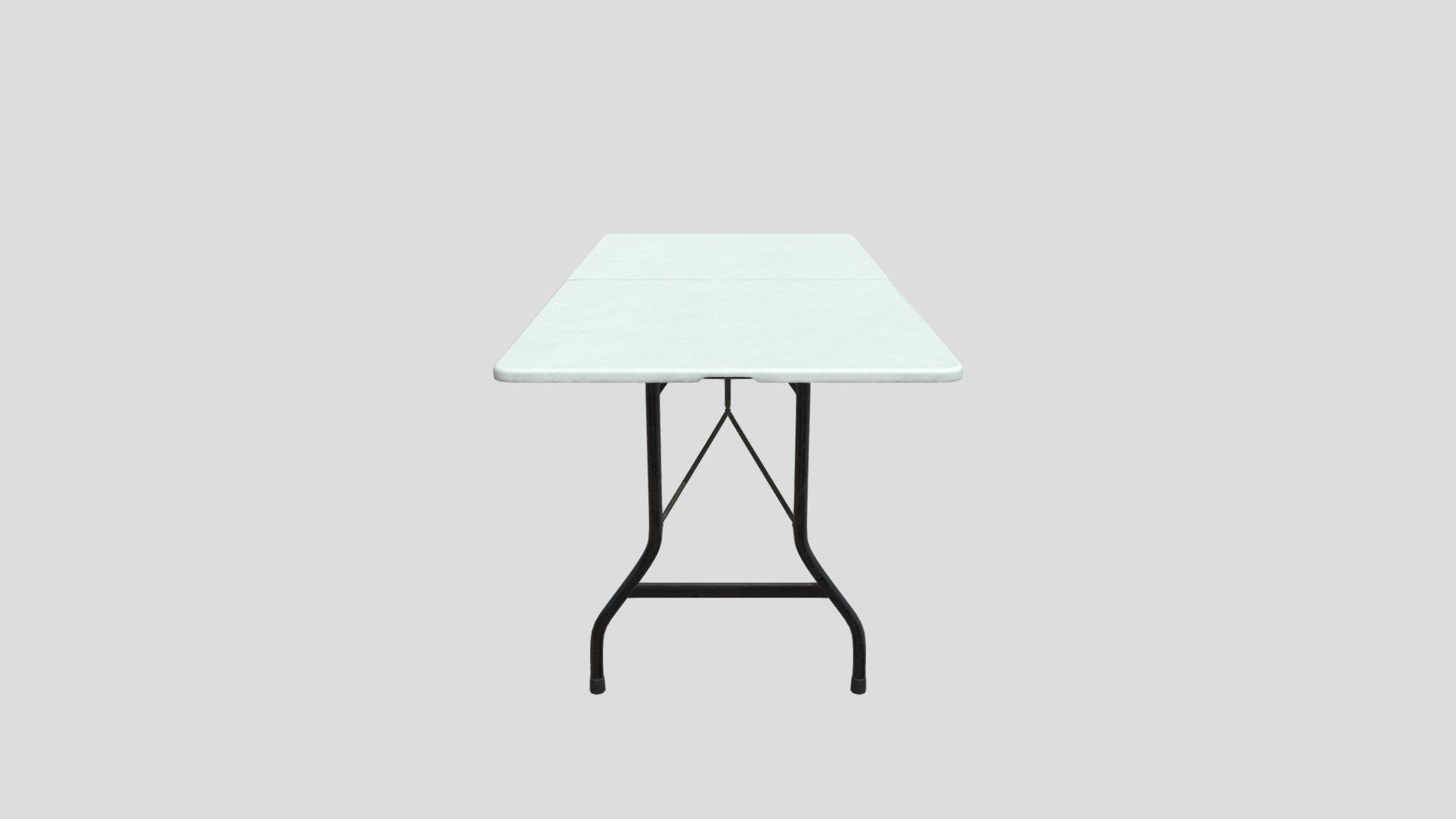 Folding Table Set with 4K Textures Low-poly 3d model