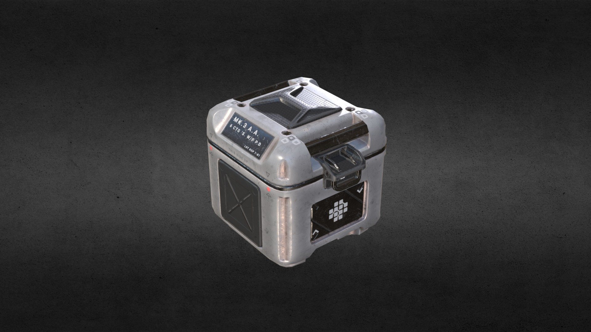 SciFi Crate with removable Cover (3D Game asset) 3d model