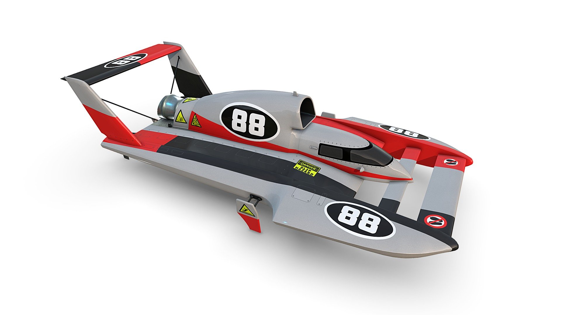 Hydroplane Racing Boat 88 3d model