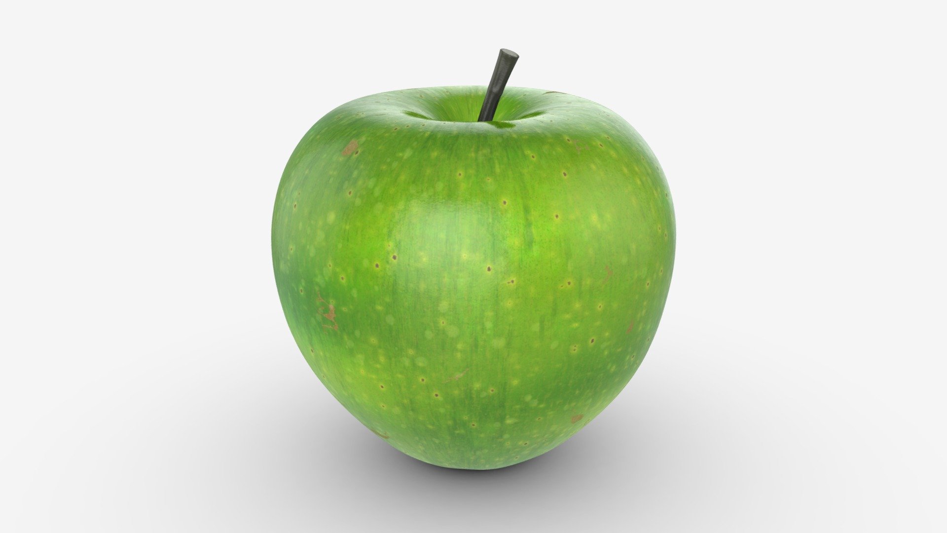 Apple single fruit green 3d model