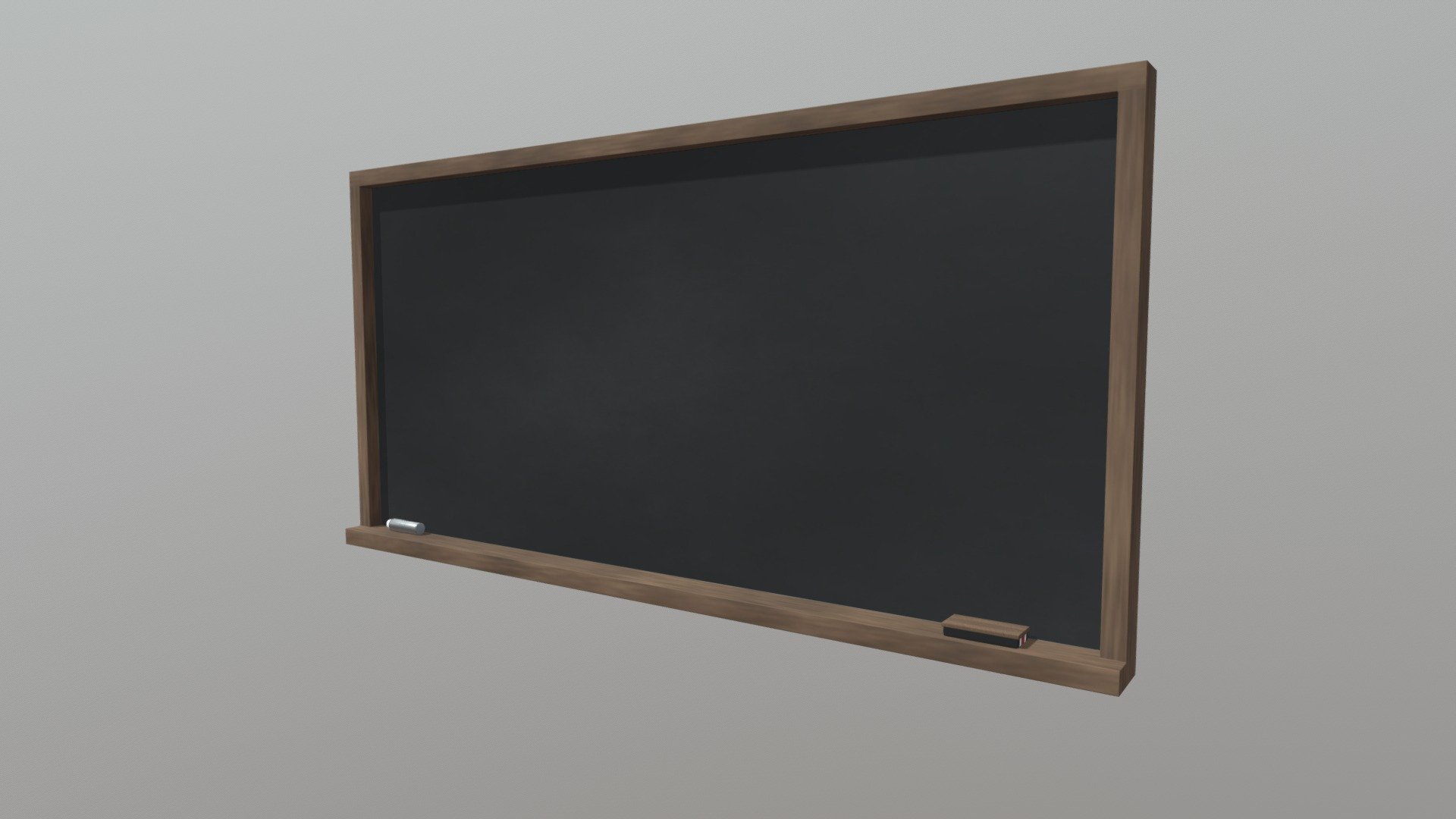 School Classroom Chalkboard Set 3d model