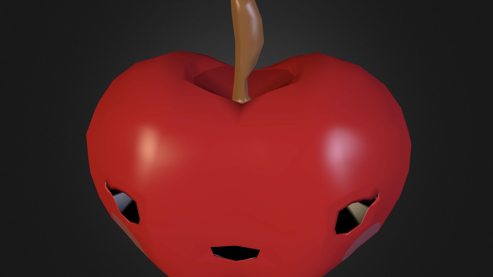 Cartoon Apple 3d model