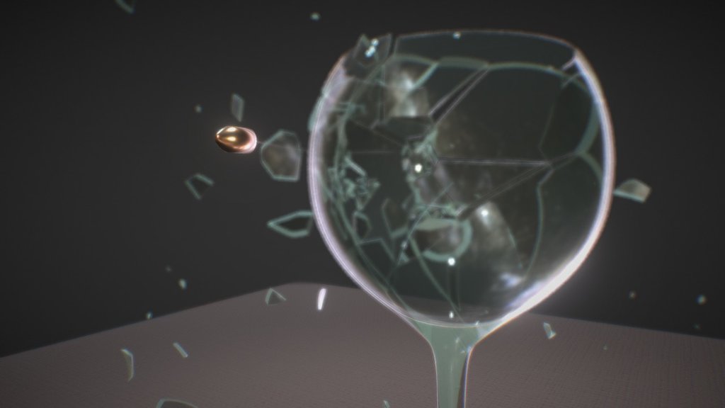 Shooting Glas 3d model