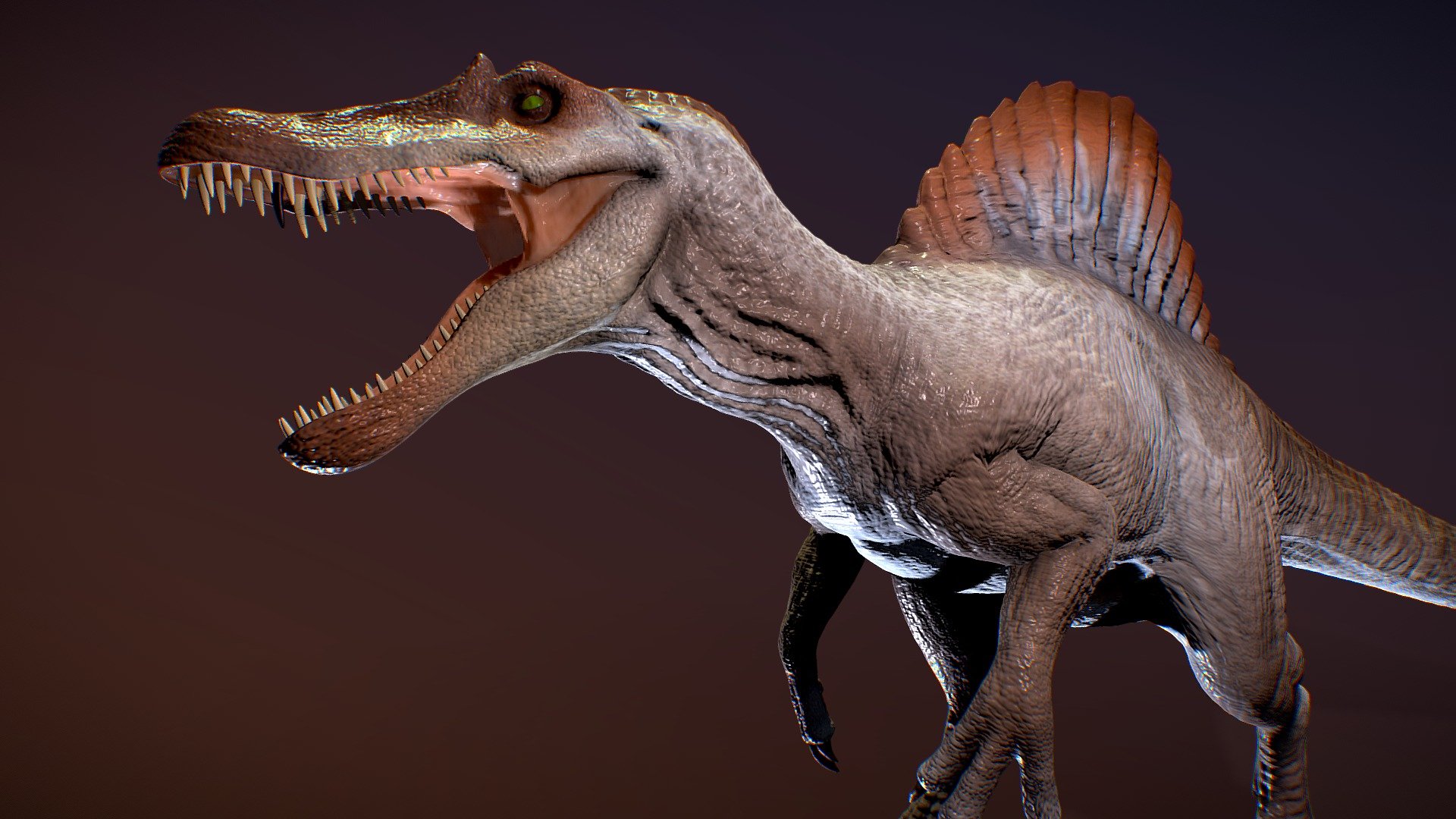 Spinosaurus Jurassic park 3 fan art 3d model