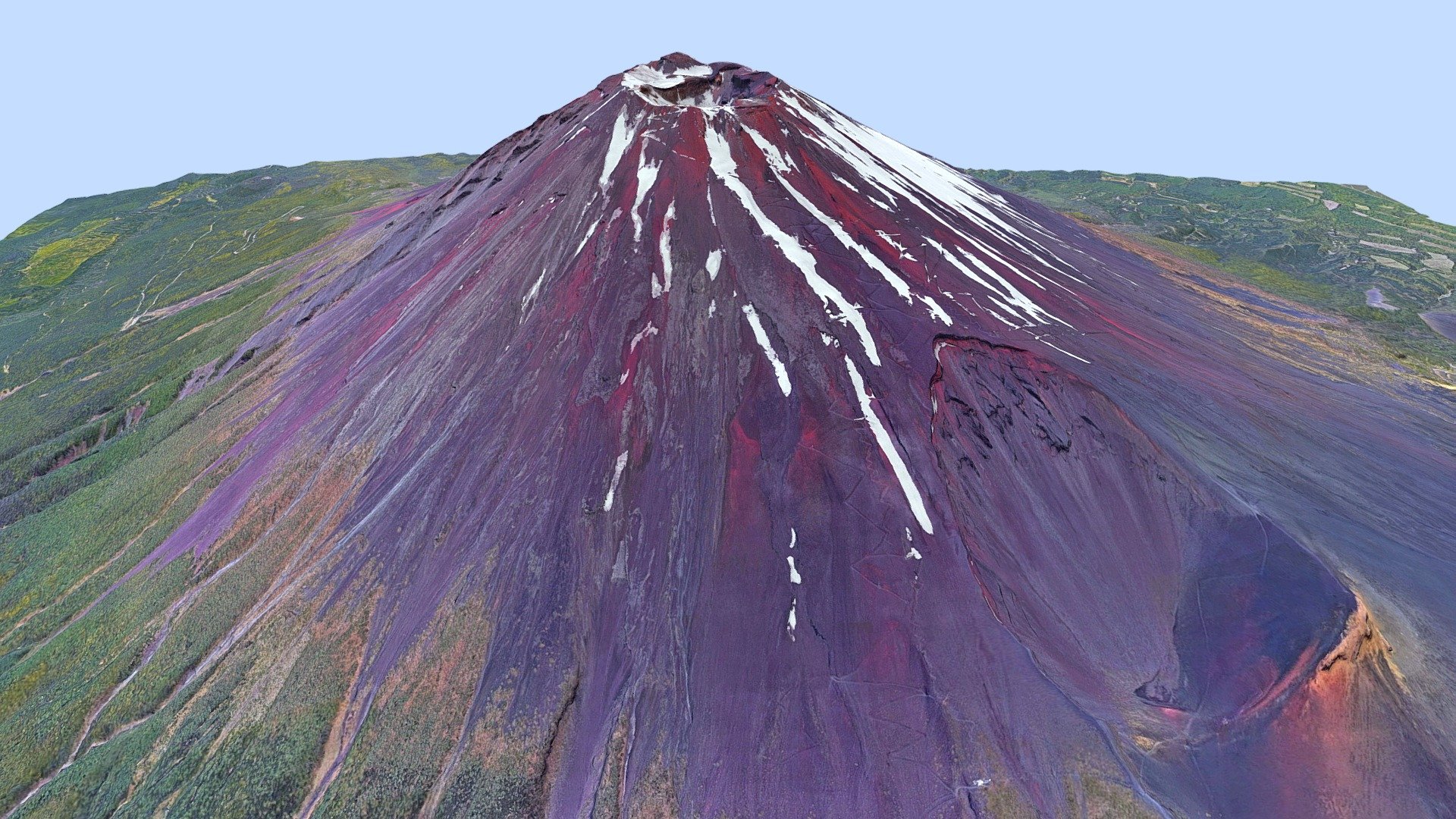 Mount Fuji, Volcano Japan 3d model