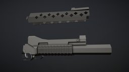 Low-Poly M203 Underbarrel Grenade Launcher