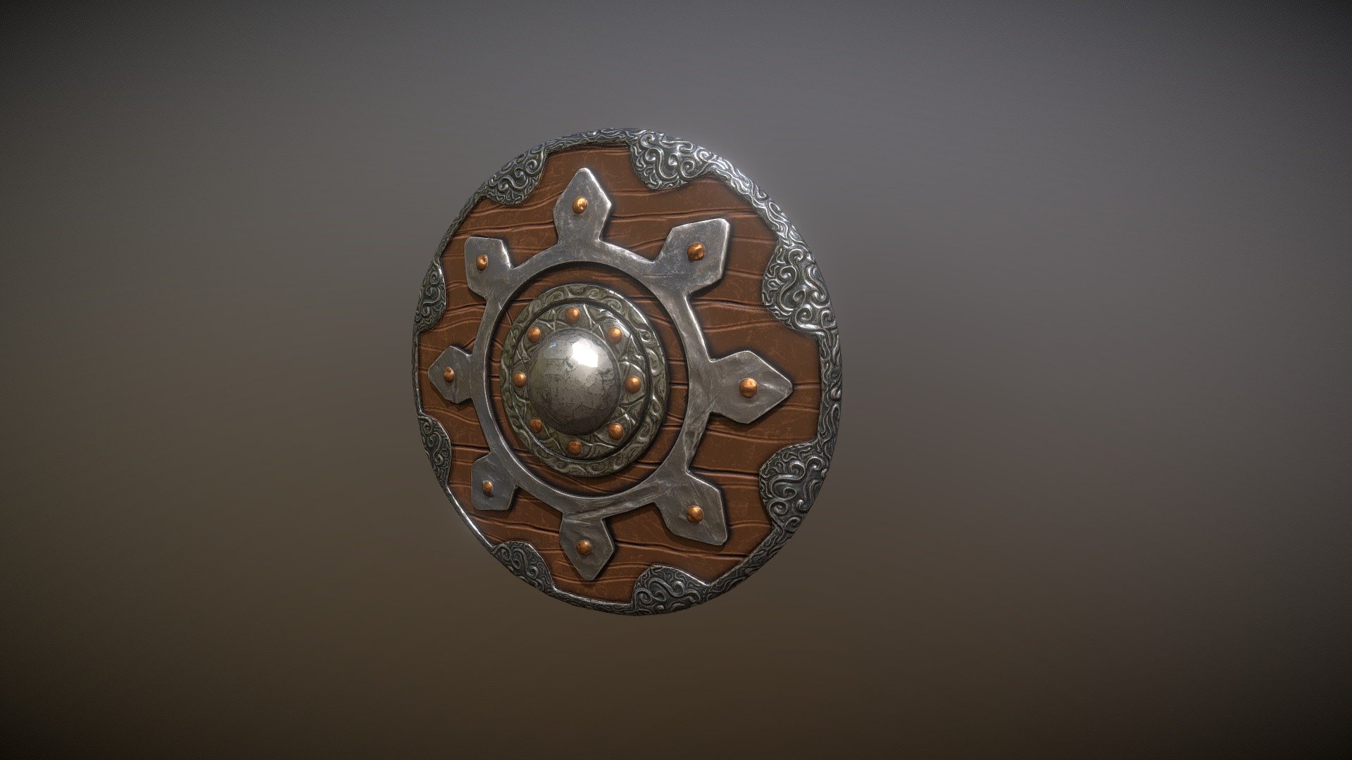 Stylized Low Poly Shield 3d model