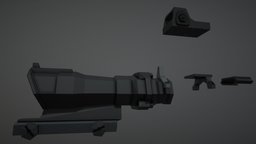 Low-Poly Trijicon ACOG scope & RMR reflex sight