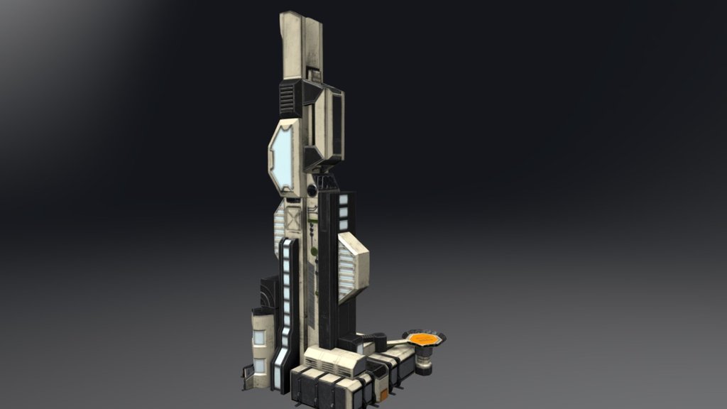 Sci-Fi Tower 3d model