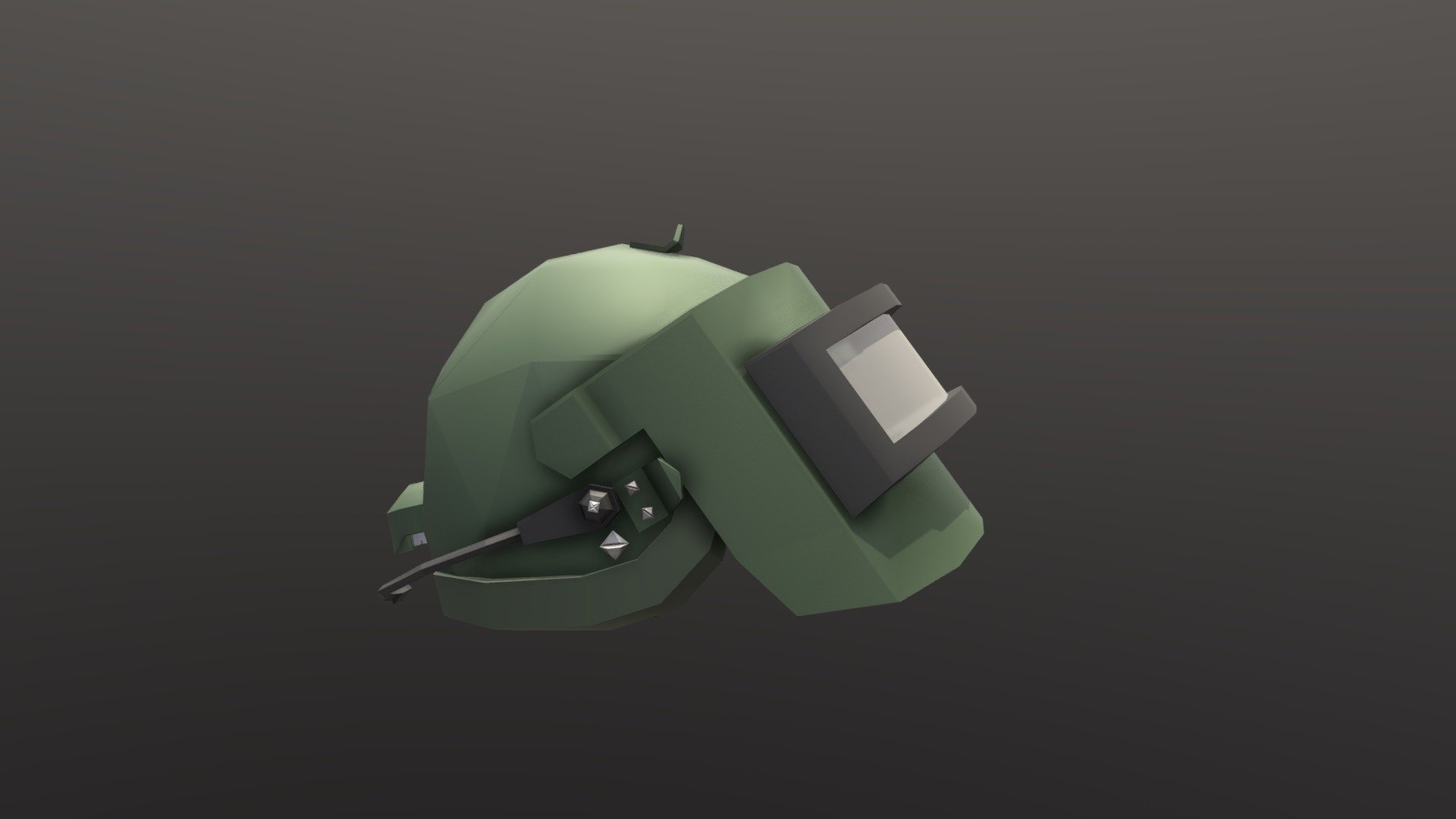 Low-Poly Altyn Helmet 3d model