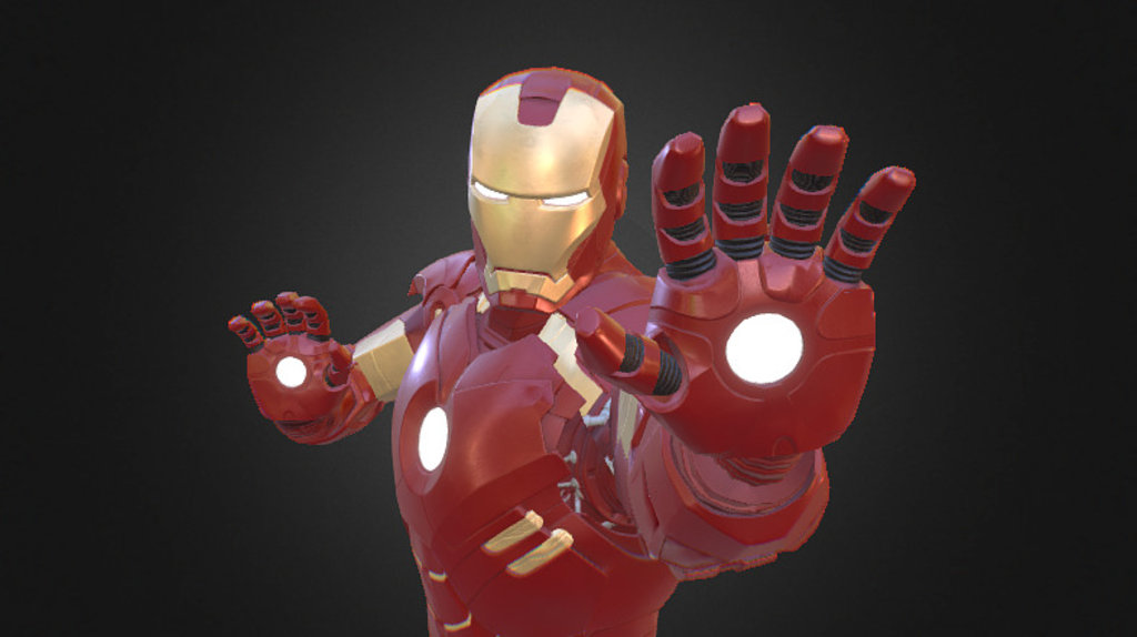 Iron man animations 3d model