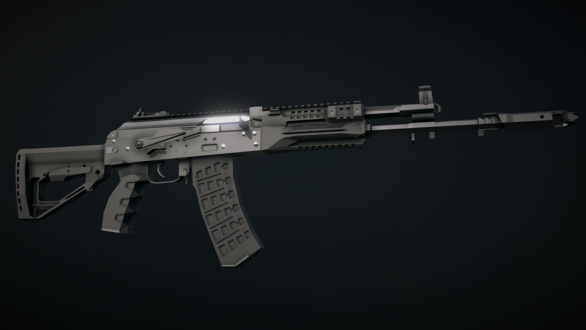 Low-Poly AK-12 3d model