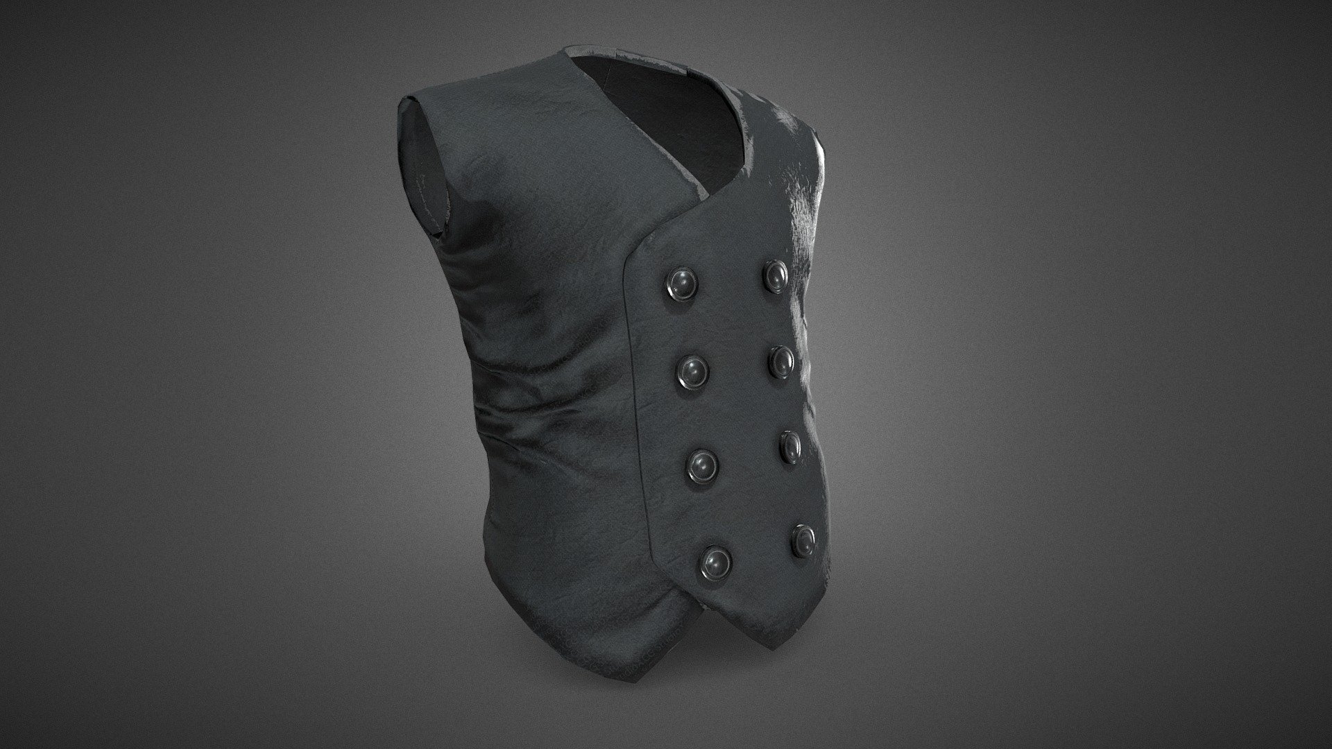 Cowboy Vest 3d model