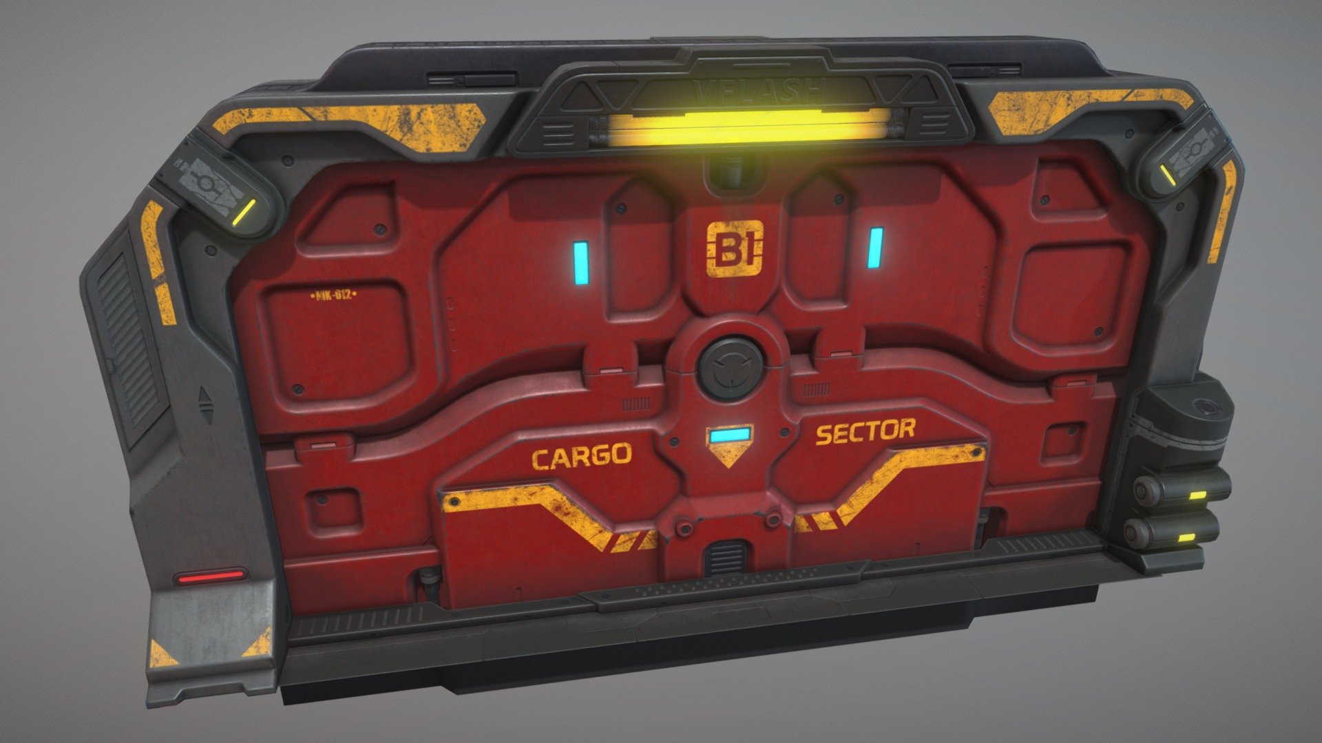 Sci-Fi Door 3d model