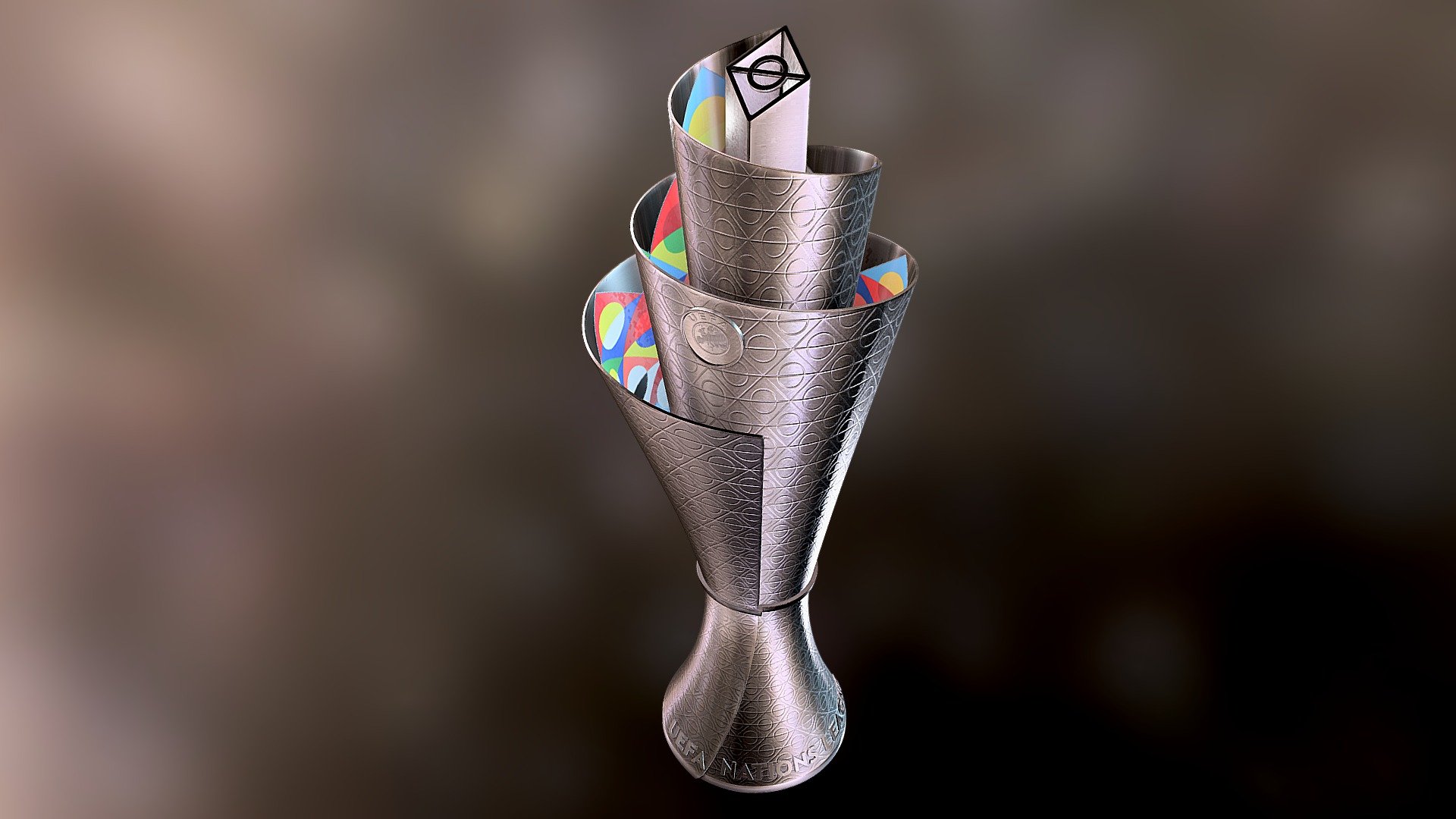 Nations League trophy 3d model