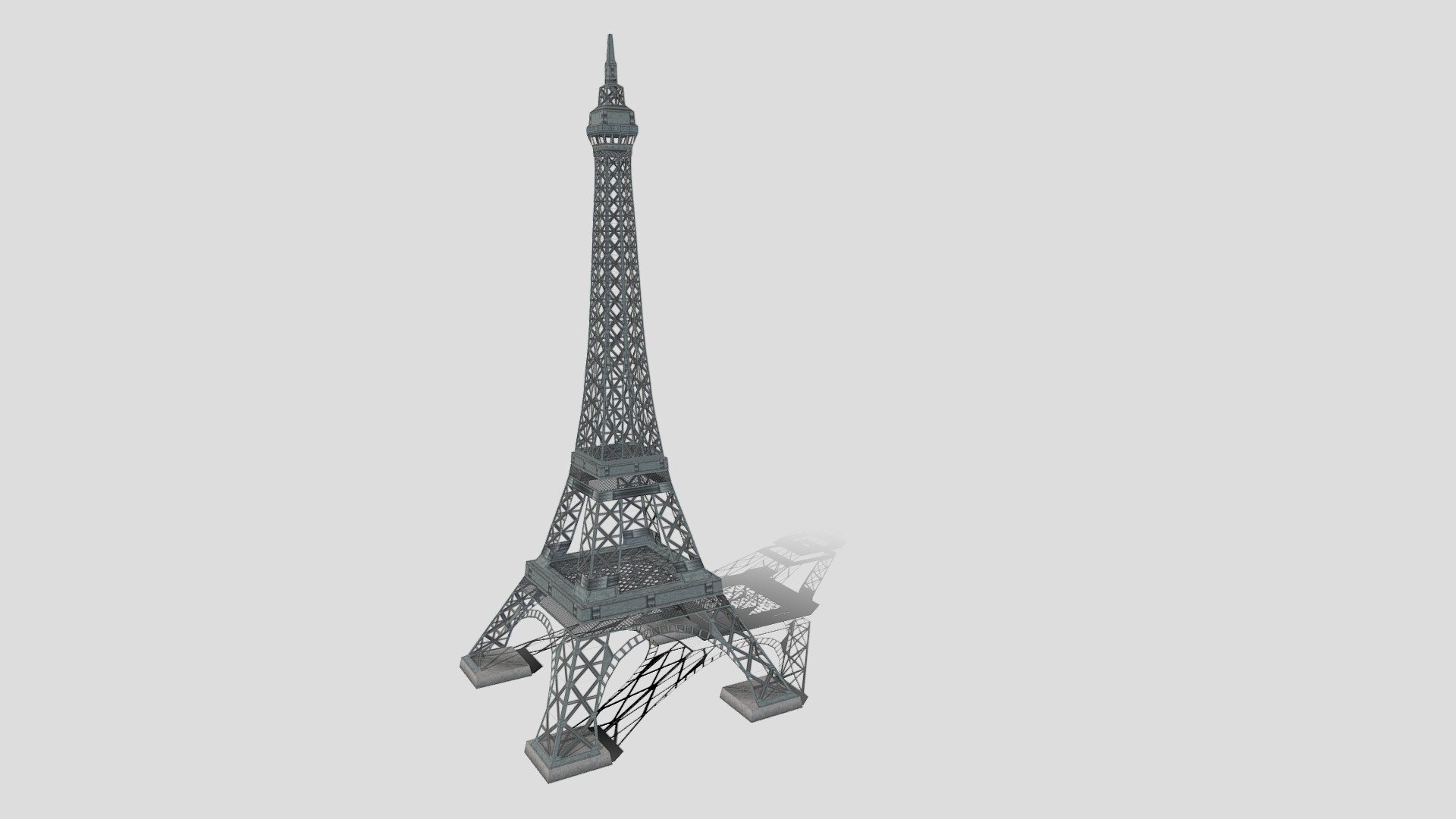 Eiffel Tower lowpoly 3d model