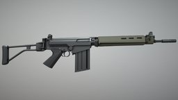 Low-Poly FN FAL Paratrooper