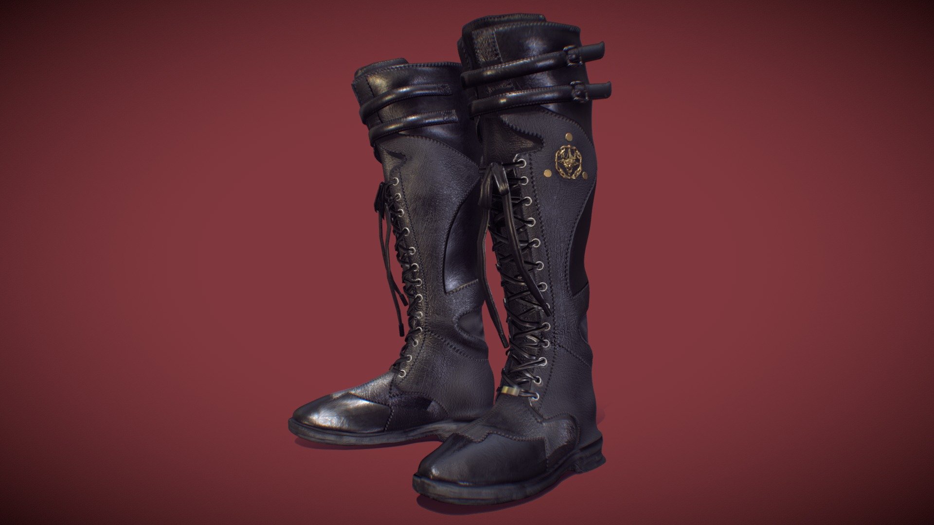 Fantasy Boots 3d model