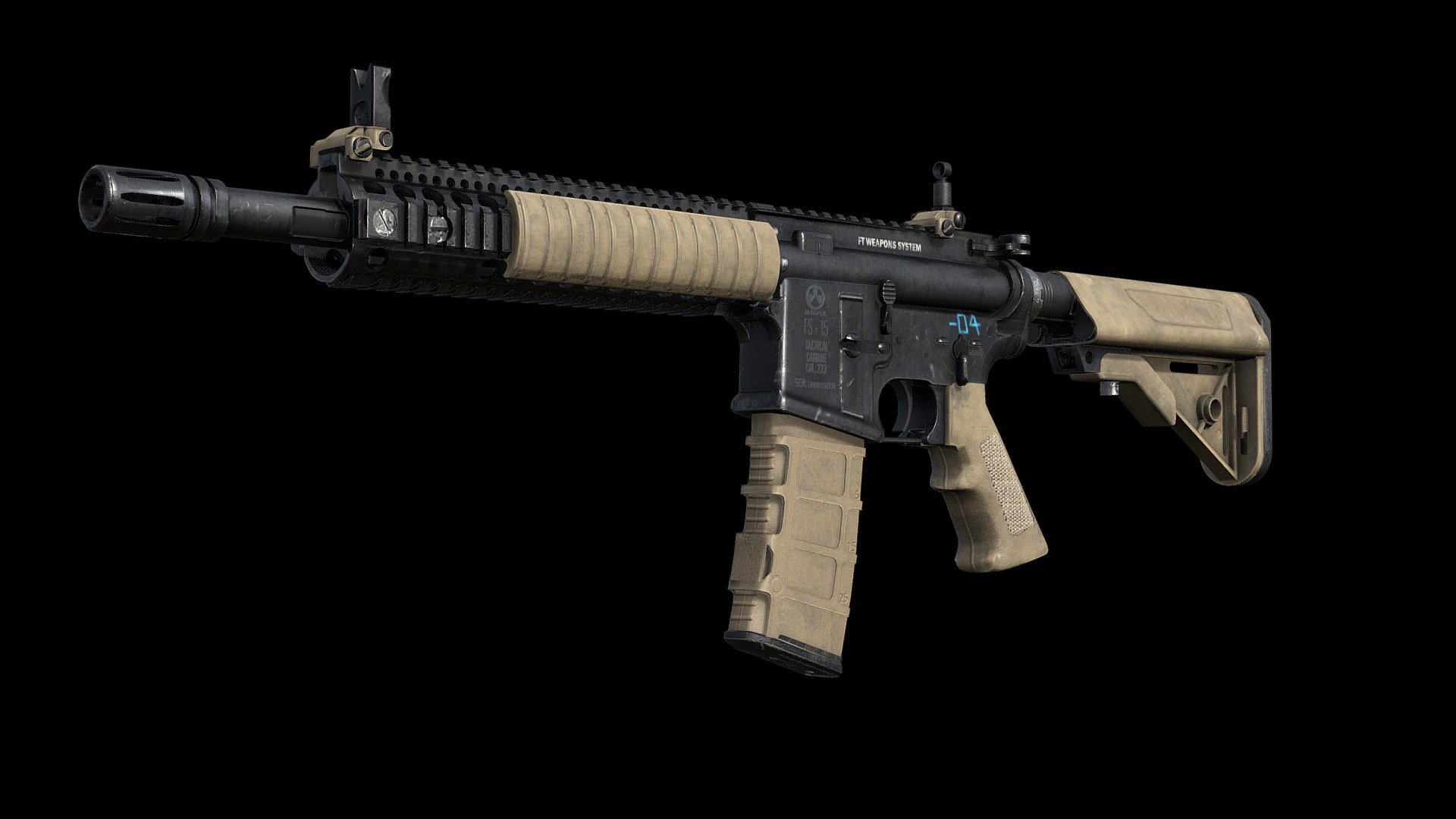 Custom M4A1 COD Warzone (Fan model) 3d model