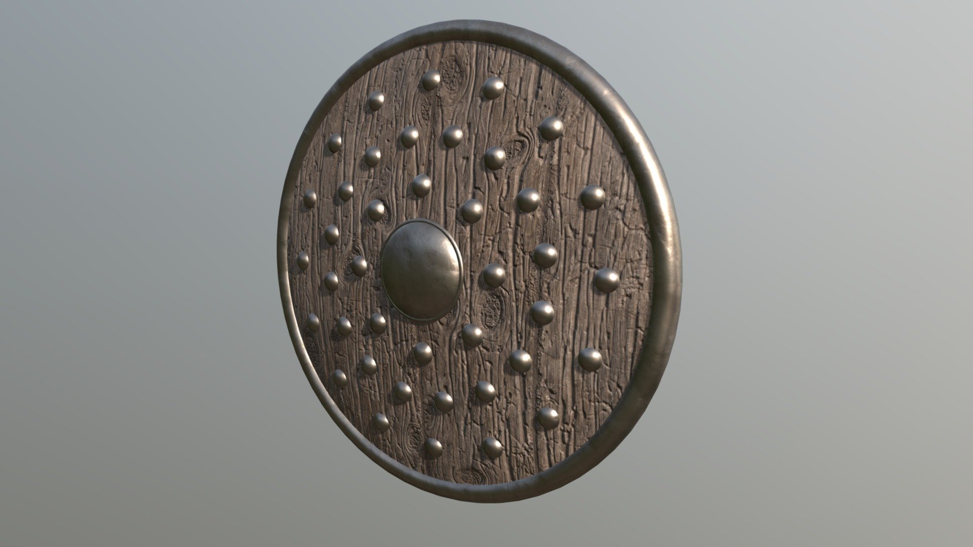 Wooden Shield 3d model