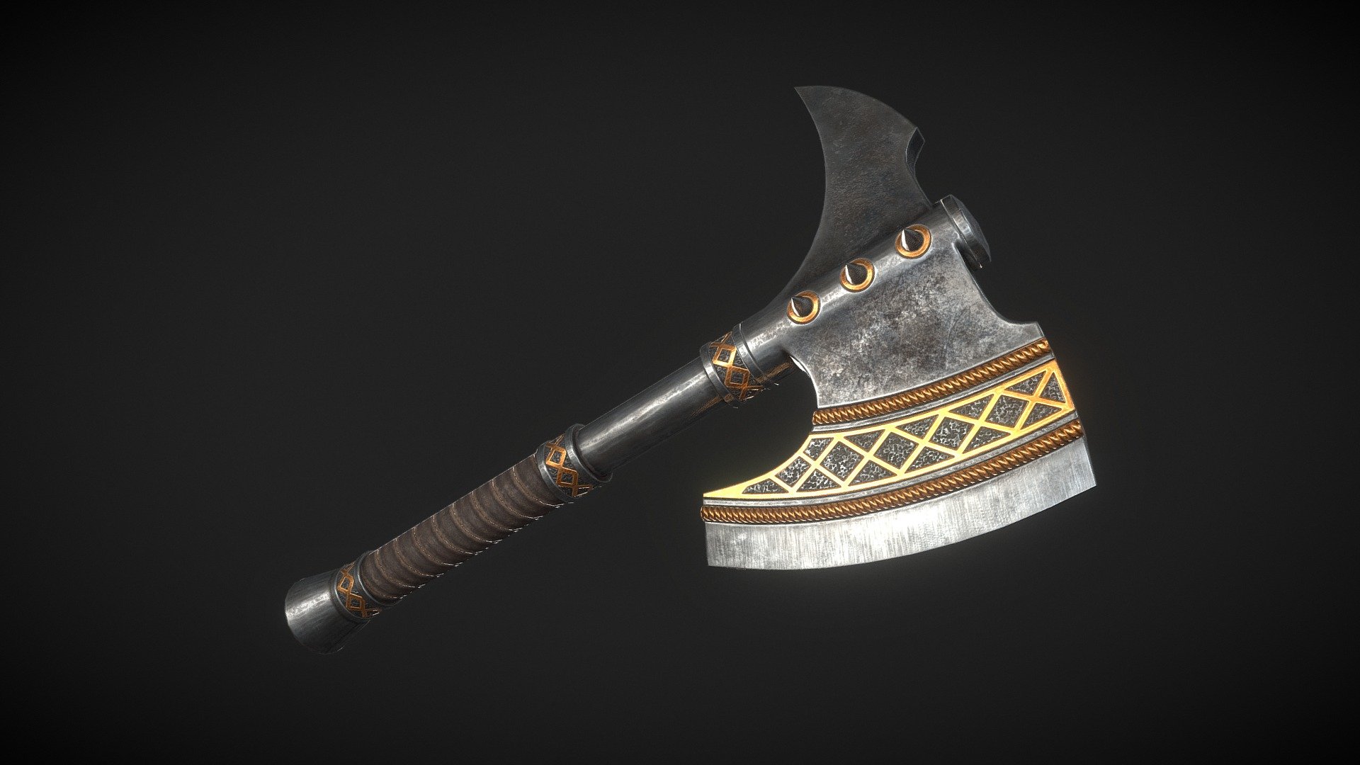 Fantasy Axe 02A 3d model