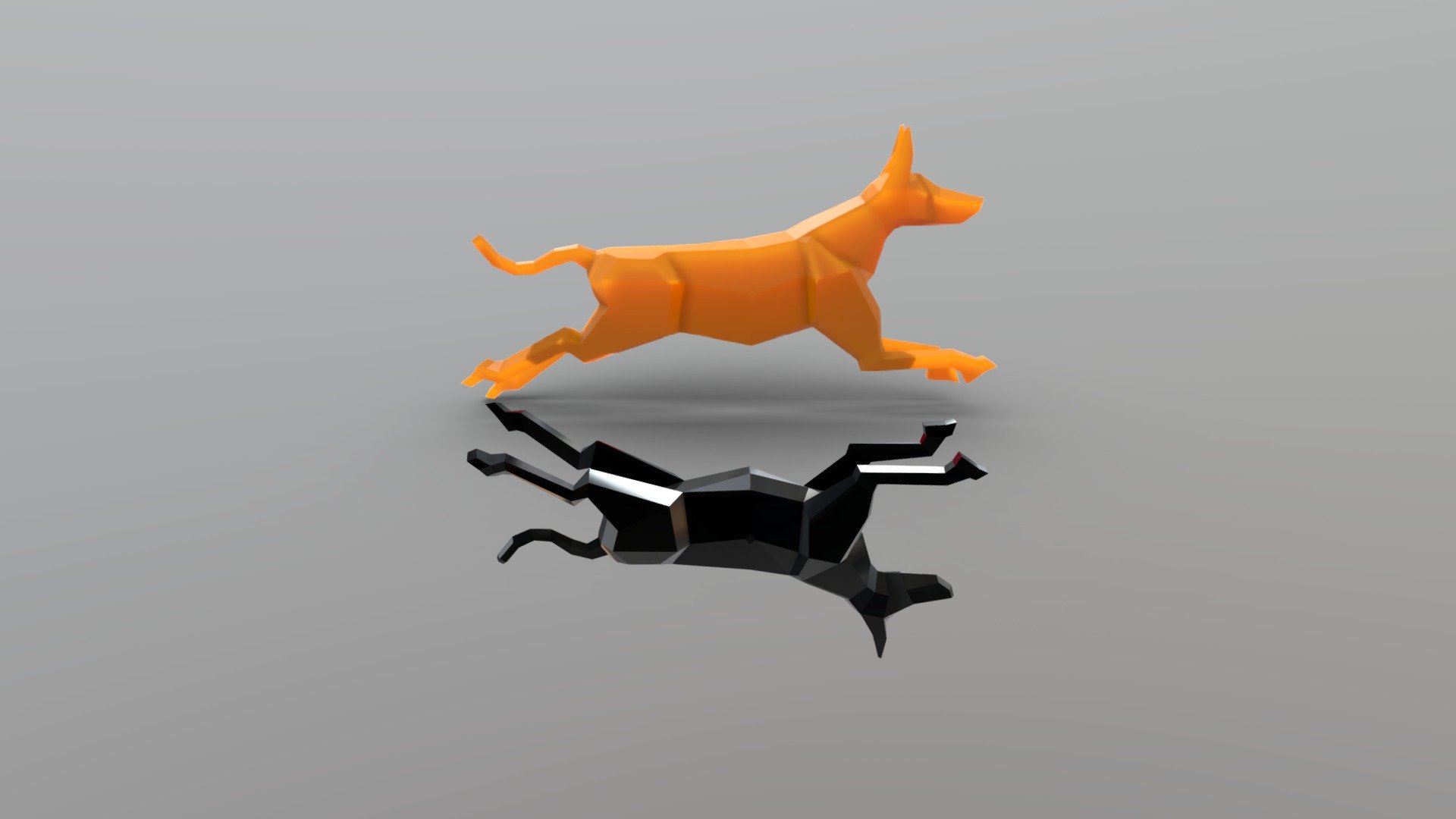 Dog and dimensional twin 3d model